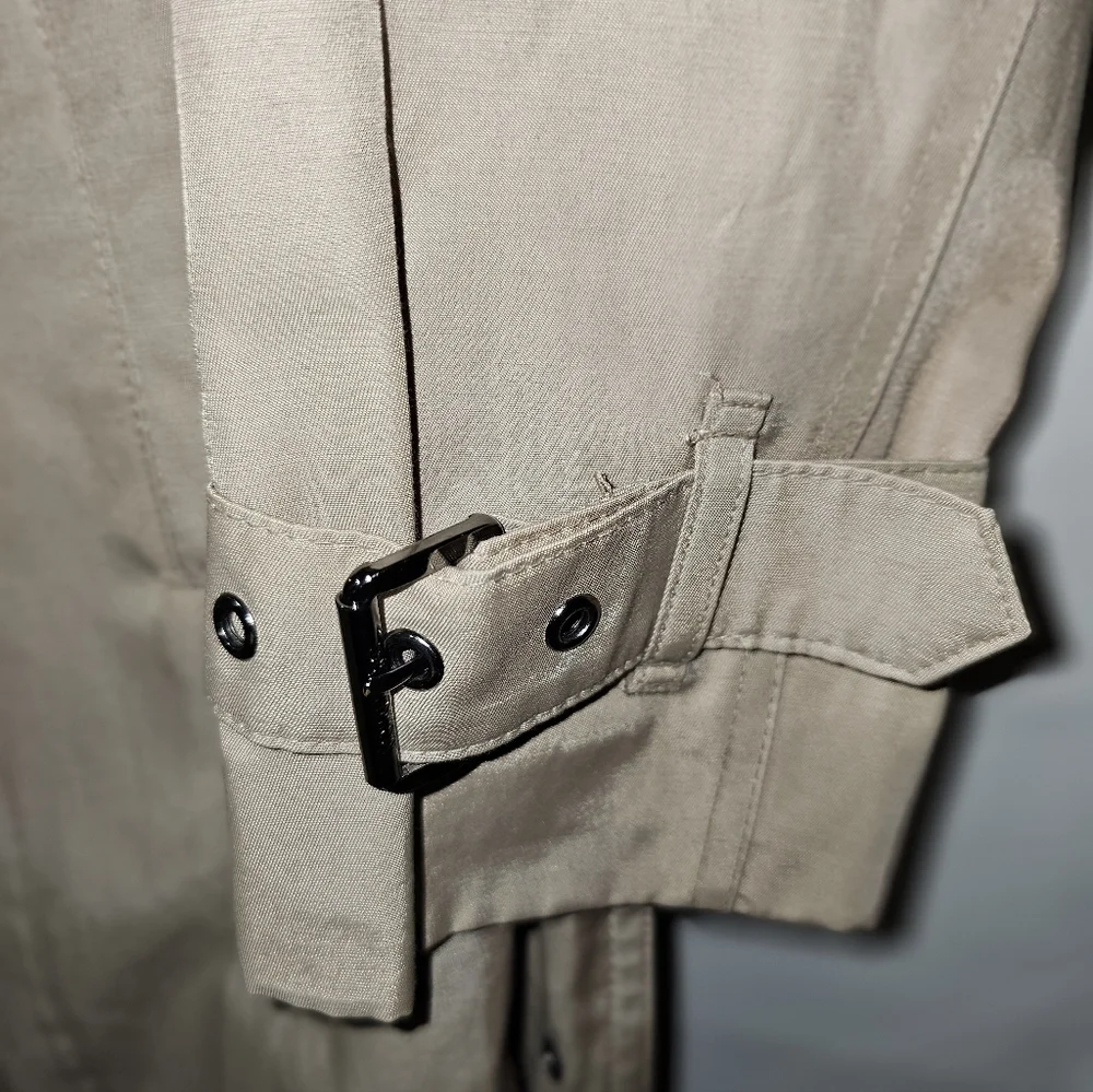 Michael Kors Womens Tan Double-Breasted‎ Trench Coat
